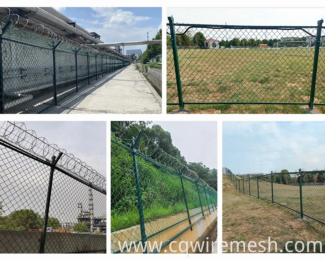 Low Carbon Steel Wire Mesh Anti-Shear Chain Link Alarm Fence Railway Fence